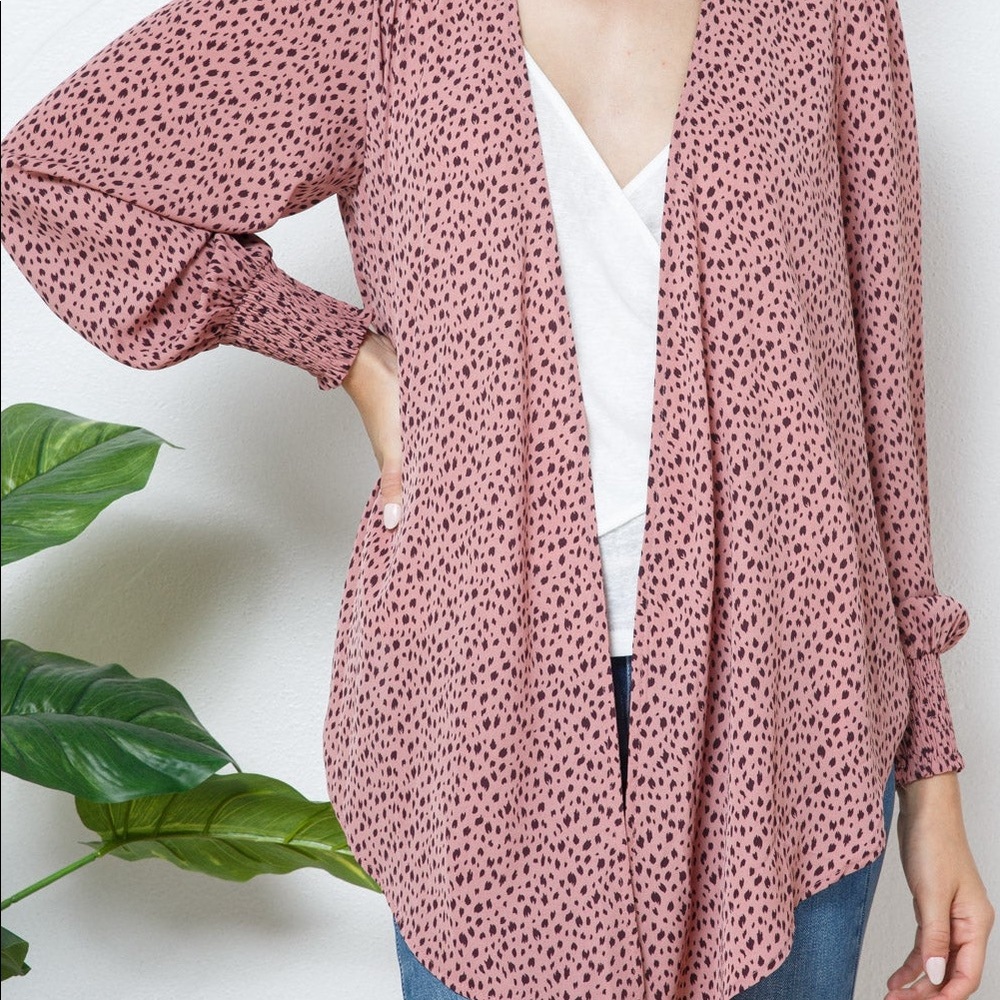 Feminine Mauve Kimono Cardigan